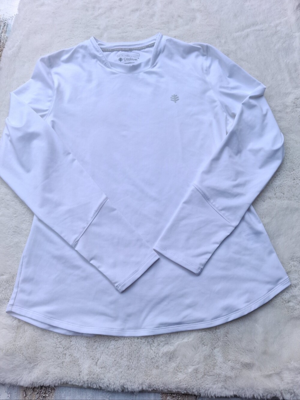 Coolibar White Long Sleeve Sun Shirt Size M